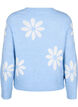 Stickad blus med blommor, Della R. Blue Comb, Packshot image number 1