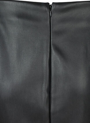 Kjol i läderimitation, Black, Packshot image number 2