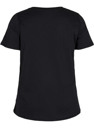 V-ringad t-shirt i bomull, Black VACAY , Packshot image number 1