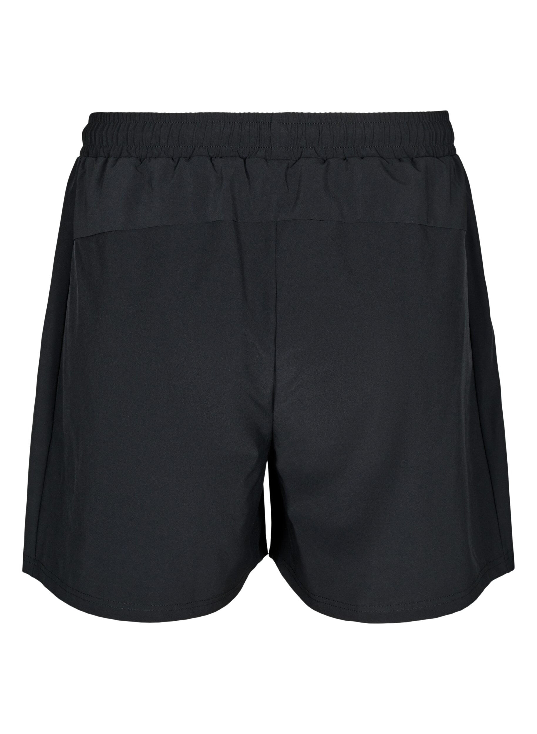 Zizzi Tr&auml;ningsshorts med innershorts, Svart, Packshot image number 1