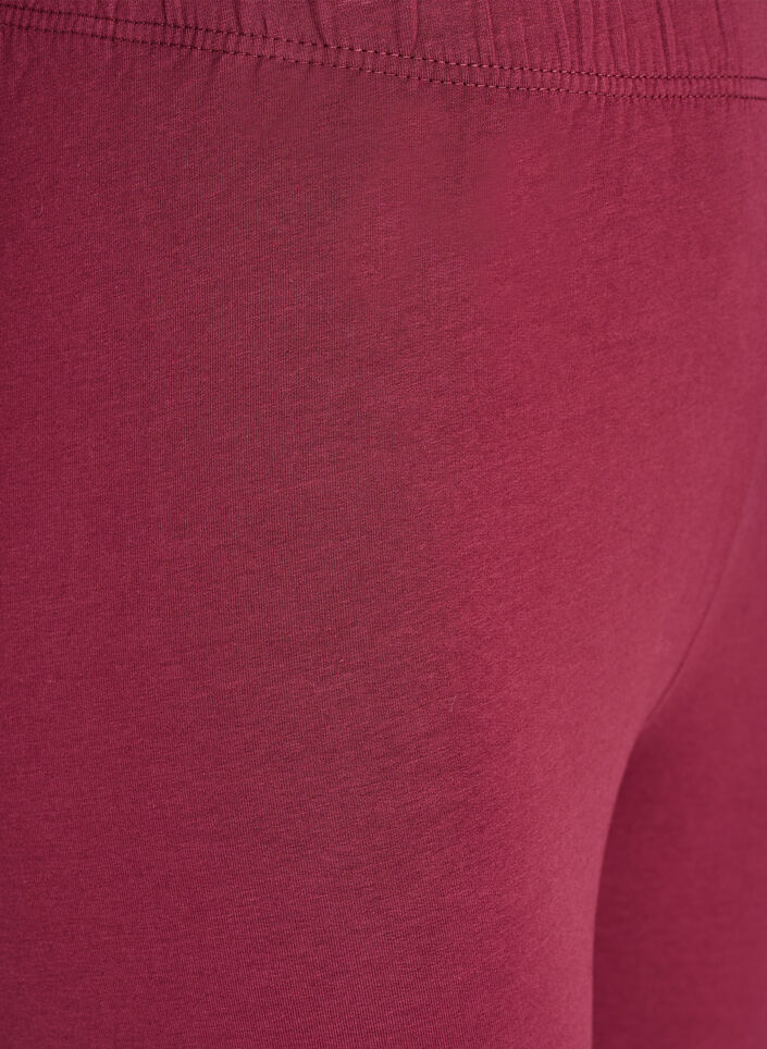 Leggings i bomull med foder, M&ouml;rk Bordeaux, Packshot image number 2