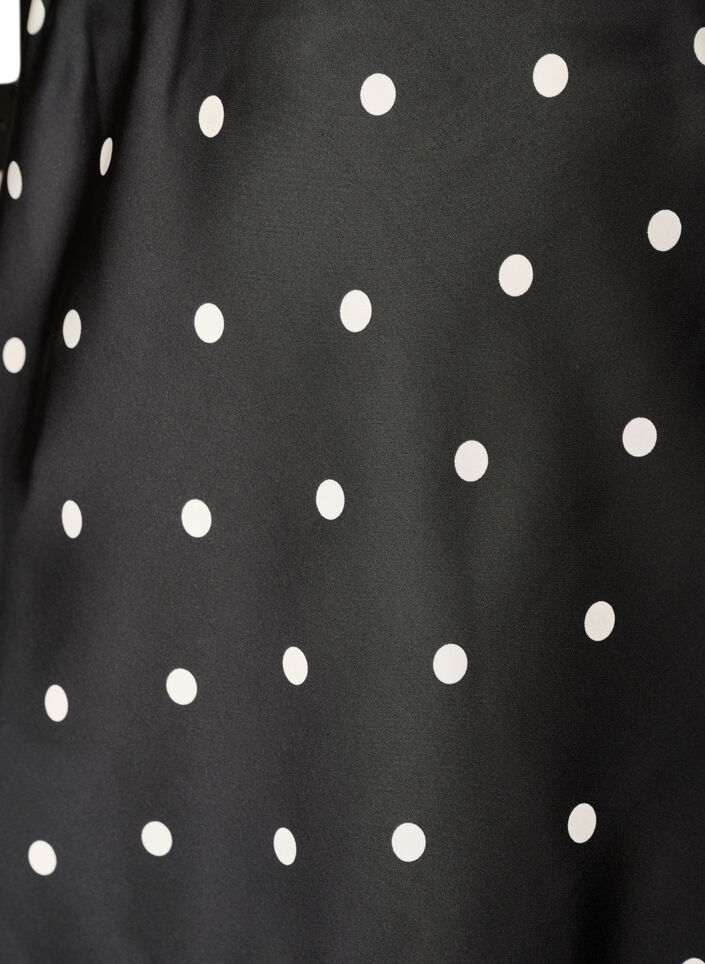 Midikjol i satin, Svart, Packshot image number 2