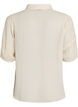 Blus i seersucker med knytband, Beige, Packshot image number 1