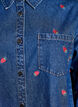 Denimskjorta med broderade jordgubbar, Blå, Packshot image number 2
