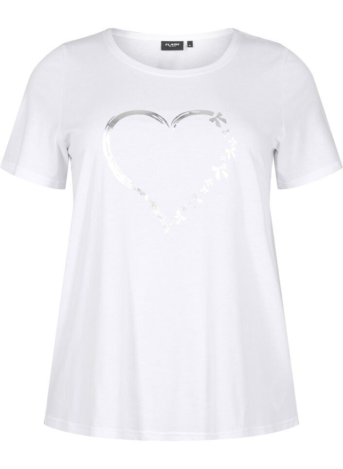FLASH - T-shirt med tryck, Vit, Packshot image number 0