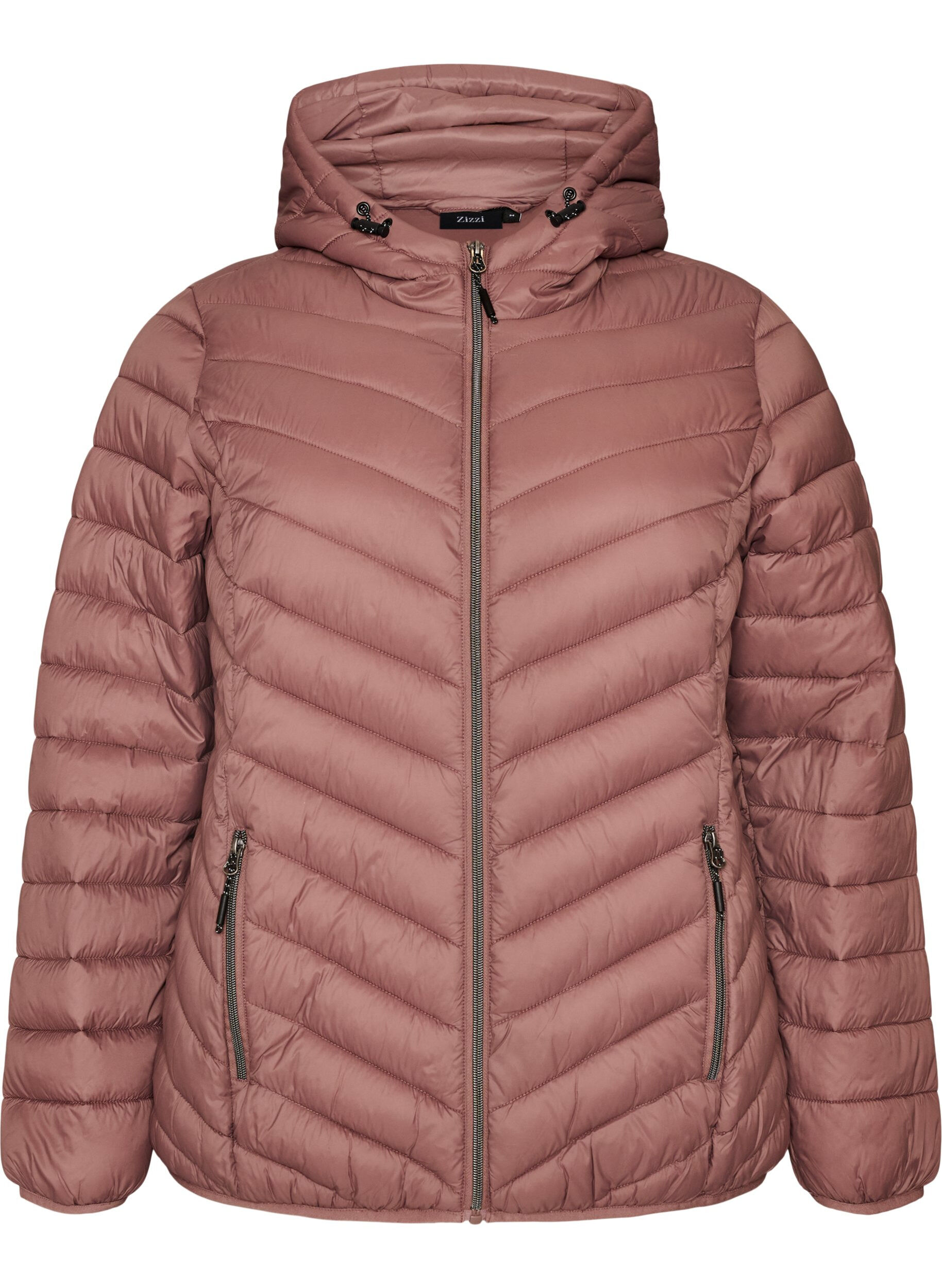 ZizziL&auml;tt jacka med huva, Rosa, Packshot image number 0
