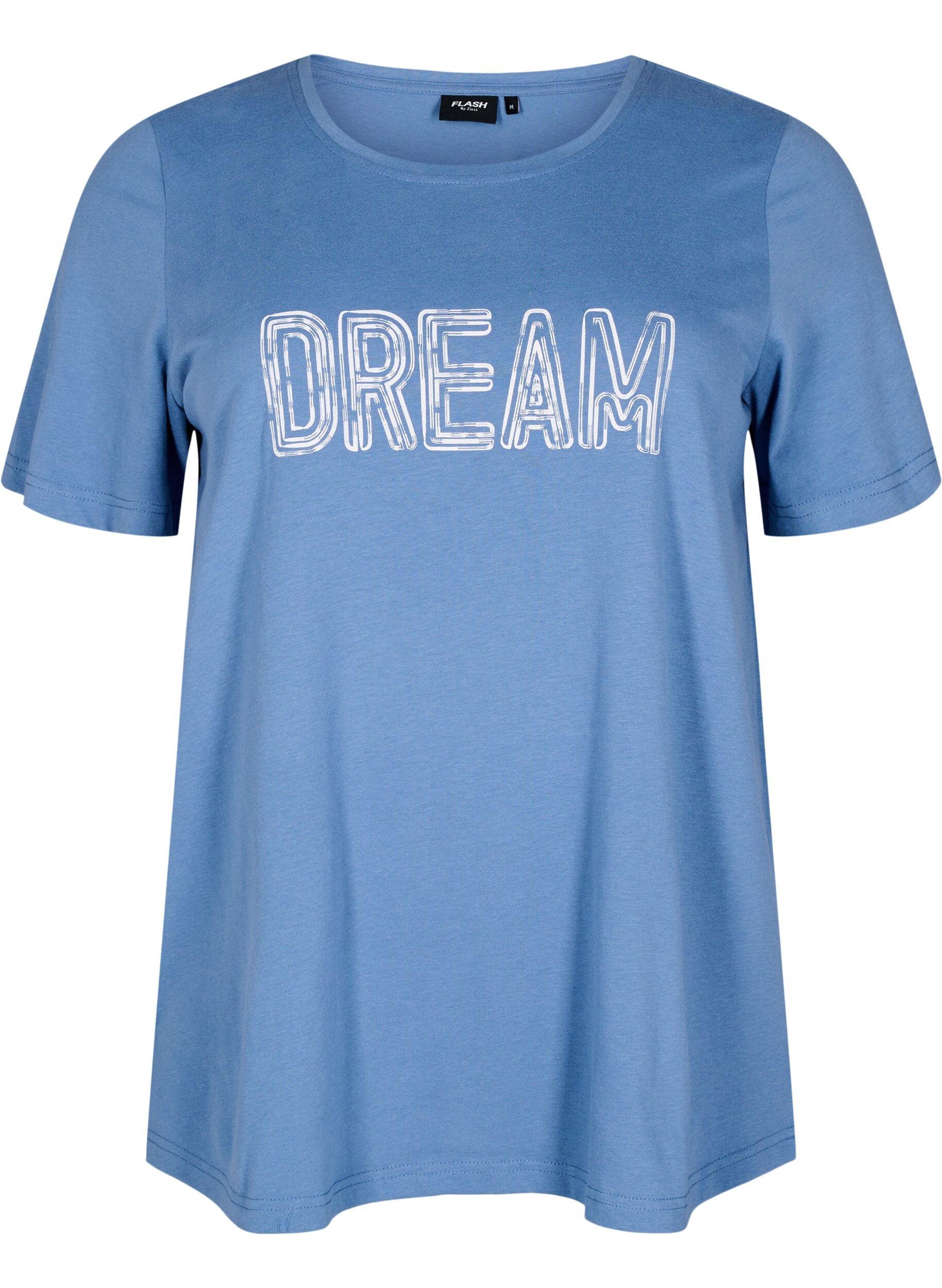 Zizzi FLASH - T-shirt med tryck, Bl&aring;, Packshot image number 0