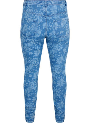Super slim Amy jeans med mönster, Blue denim, Packshot image number 1