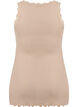 Topp med spetskant, Beige, Packshot image number 1