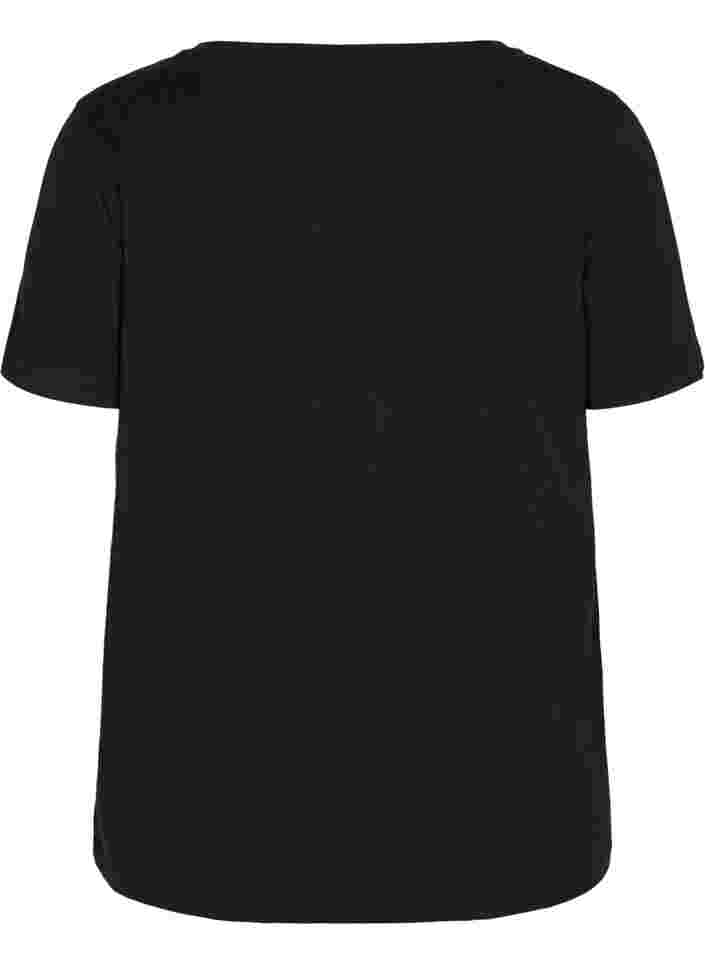 T-shirt till träning med print, Black w. LFT, Packshot image number 1