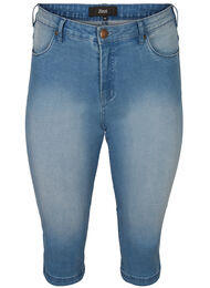 Amy caprijeans med h&ouml;g midja och super slim fit, Bl&aring;