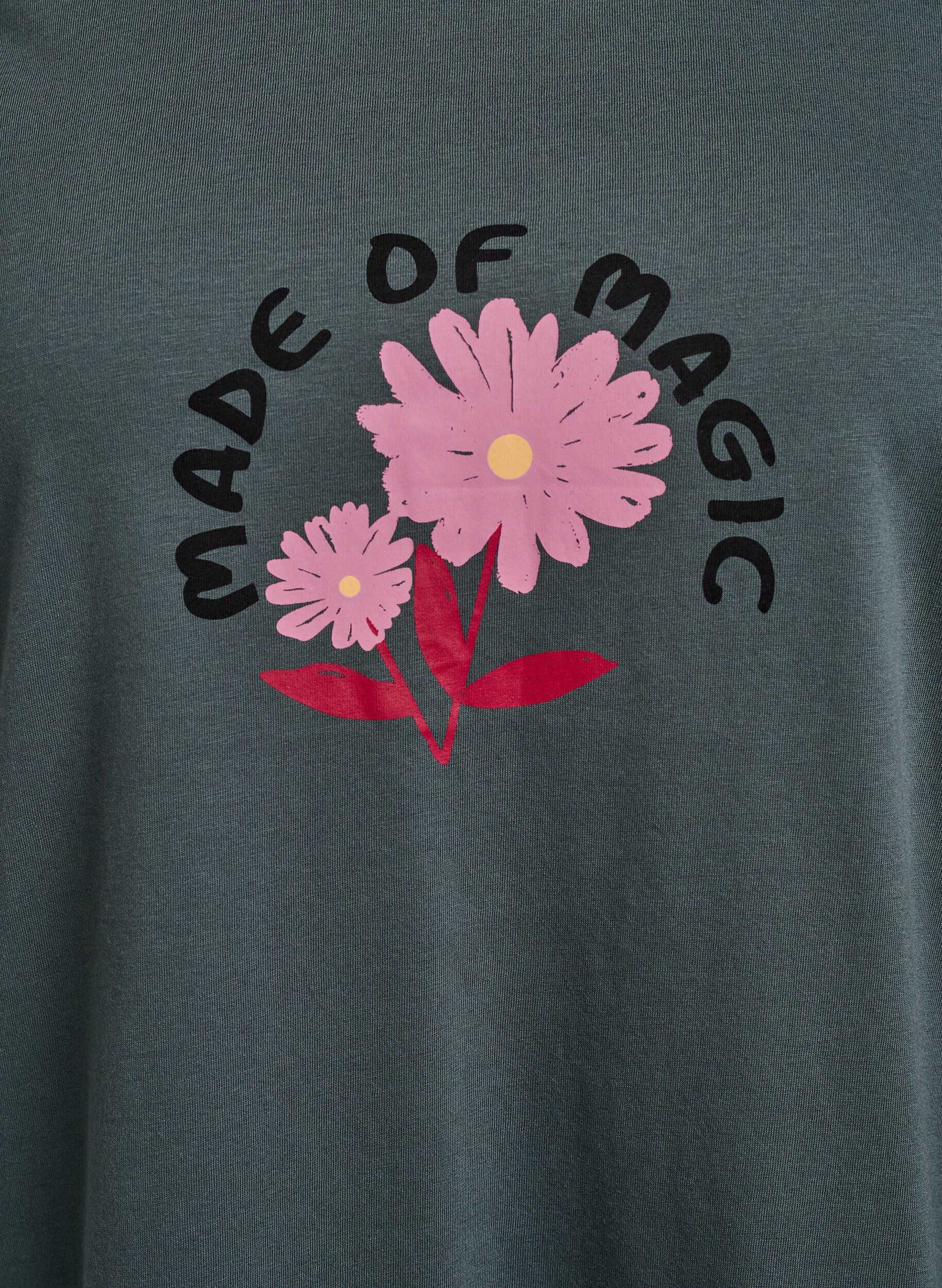 ZizziT-shirt med tryck, Gr&ouml;n, Packshot image number 2