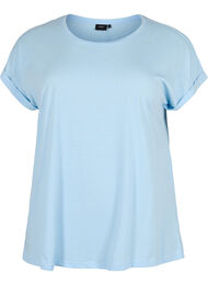 Kortärmad t-shirt i bomullsmix, Chambray Blue 