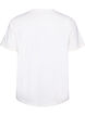 T-shirt i bomull med texttryck, Vit, Packshot image number 1