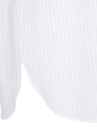 Randig tunika med V-ringad hals och knappar, Lavender Stripe, Packshot image number 3
