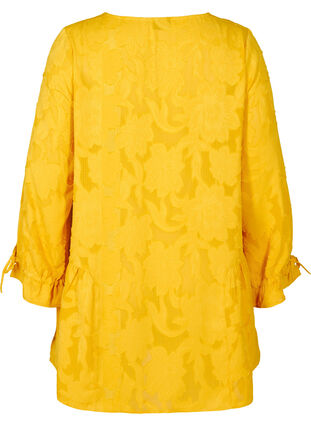 Lös tunika med v-ringning, Golden Yellow, Packshot image number 1