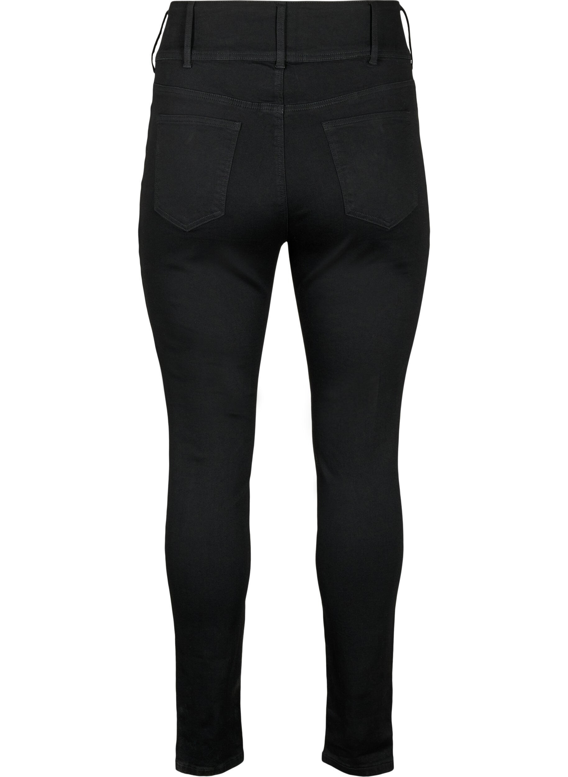 Zizzi Superslimmade Bea-jeans med extra h&ouml;g midja, Black, Packshot image number 1