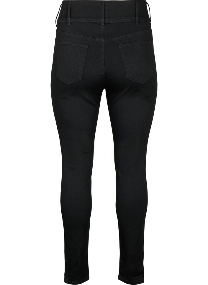 Superslimmade Bea-jeans med extra hög midja, Black, Packshot image number 1