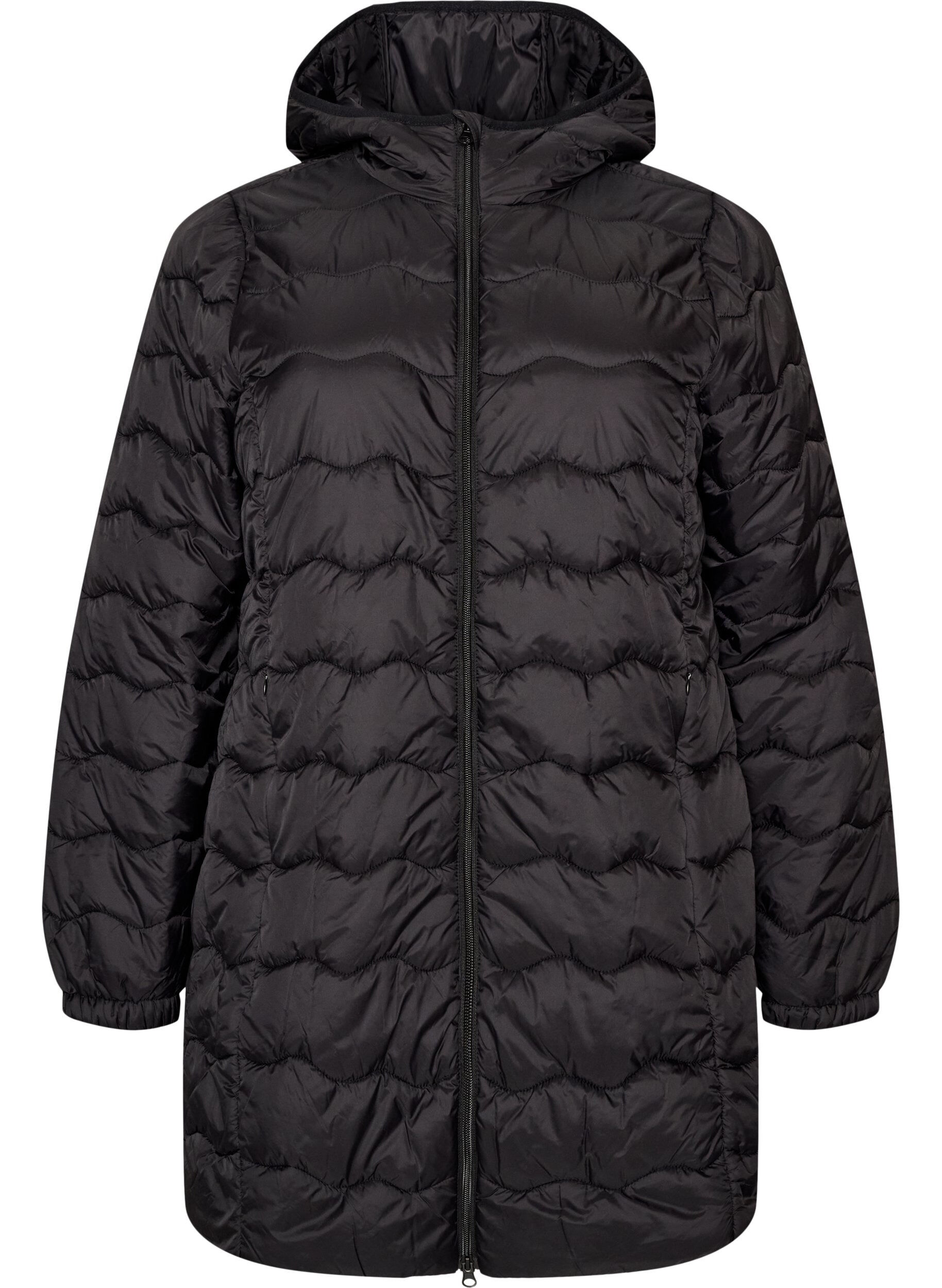 ZizziQuiltad jacka, Svart, Packshot image number 0