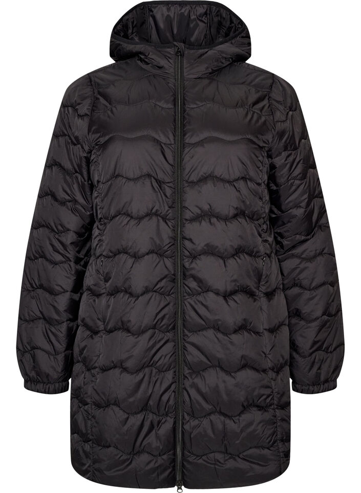 Quiltad jacka, Svart, Packshot image number 0