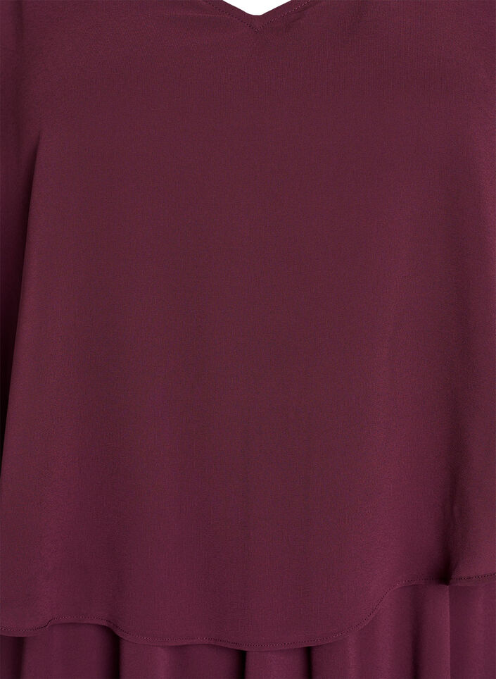 Kort&auml;rmad maxikl&auml;nning med a-linjeform, R&ouml;d, Packshot image number 2