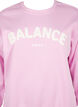 Sweatshirt med frott&eacute;text, Rosa, Packshot image number 2