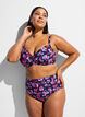 Bikinitrosa med h&ouml;g midja och m&ouml;nster, Lila, Model image number 0