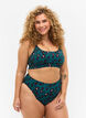 Bikinitrosa med hög midja, Teal Leopard, Model image number 0