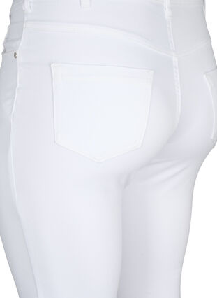 Slim fit Emily jeans med normalhög midja, White, Packshot image number 3