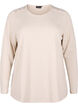 Blus med dekorativa knappar, Beige, Packshot image number 0