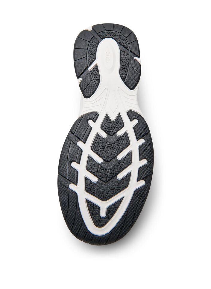 Sneakers i stretchigt stickat material, Svart, Packshot image number 5