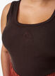 T&aring;tsittande topp med motiv, Brun, Model image number 3