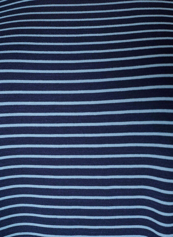 Randig t-shirt i viskos med rund halsringning, Bl&aring;, Packshot image number 2