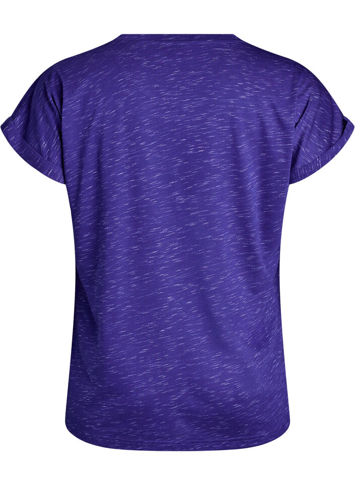 L&ouml;s tr&auml;ningst-shirt med korta &auml;rmar, Lila, Packshot image number 1