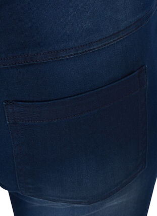 Slim fit Emily shorts med normalhög midja, Blue denim, Packshot image number 3