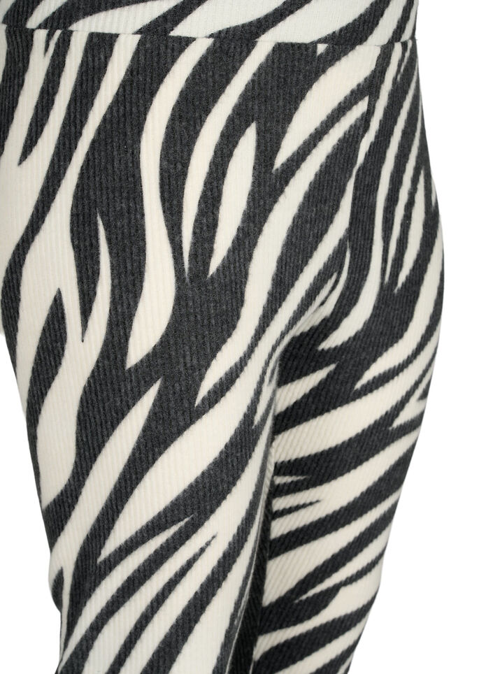 Leggings med zebramönster, White Zebra, Packshot image number 2