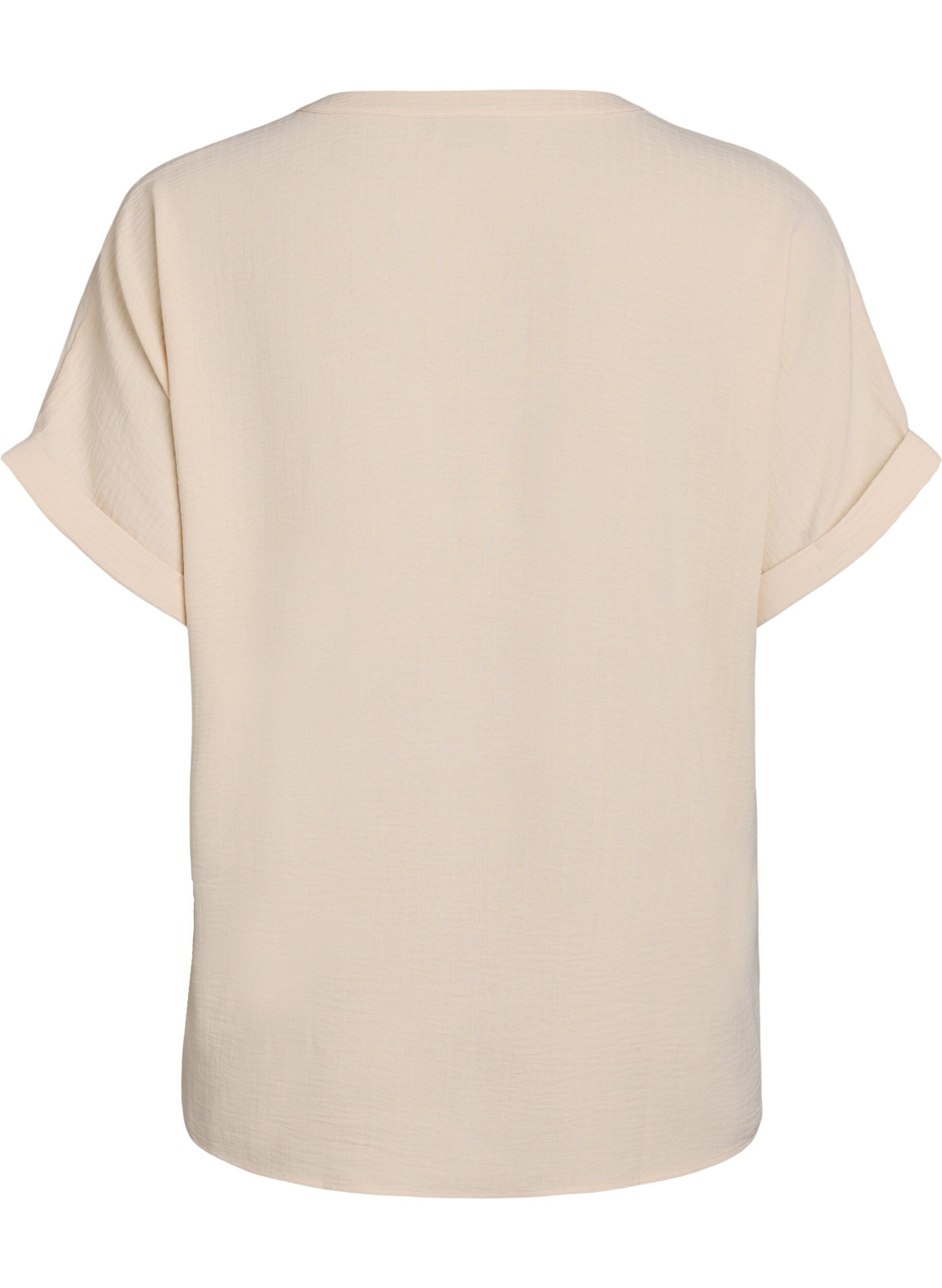 ZizziL&ouml;s blus med korta &auml;rmar, Beige, Packshot image number 1
