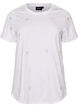 T-shirt i ekologisk bomull med hj&auml;rtan, Vit, Packshot image number 0