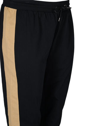 Sweatpants med sportiga detaljer, Black/Camel, Packshot image number 2
