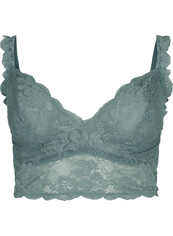 Bralette i spets utan bygel, Balsam Green Ass, Packshot image number 0