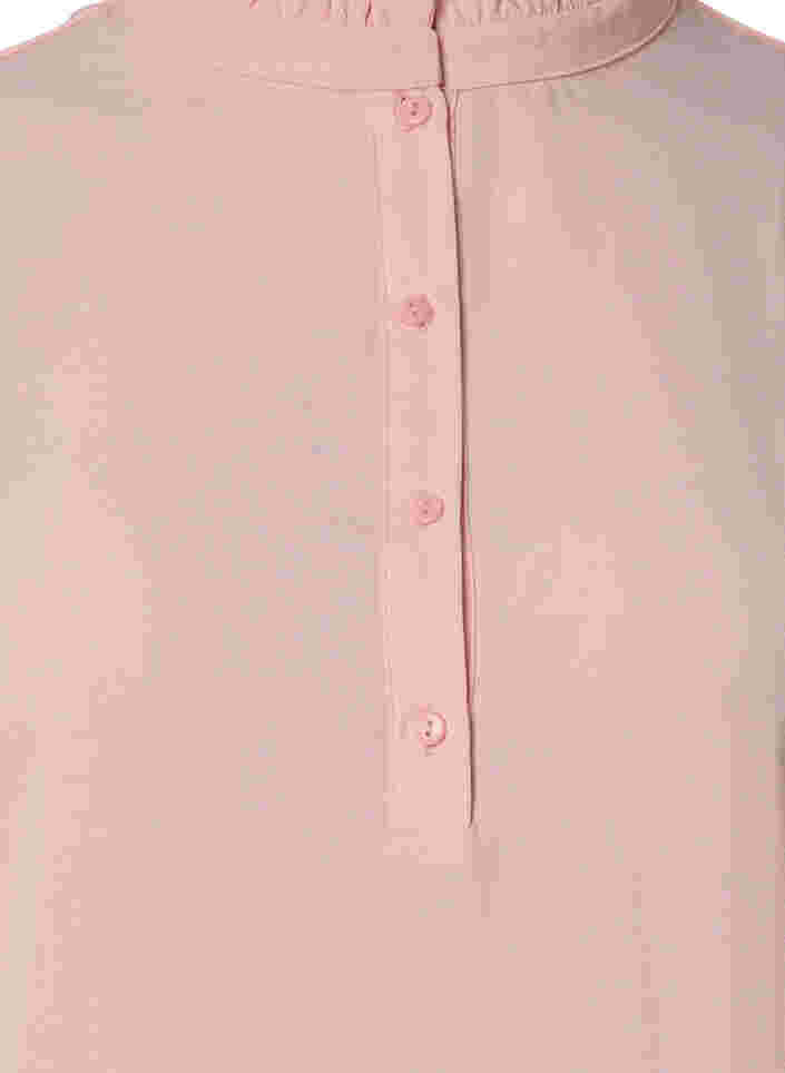 Långärmad tunika med volangkrage, Strawberry Cream, Packshot image number 2