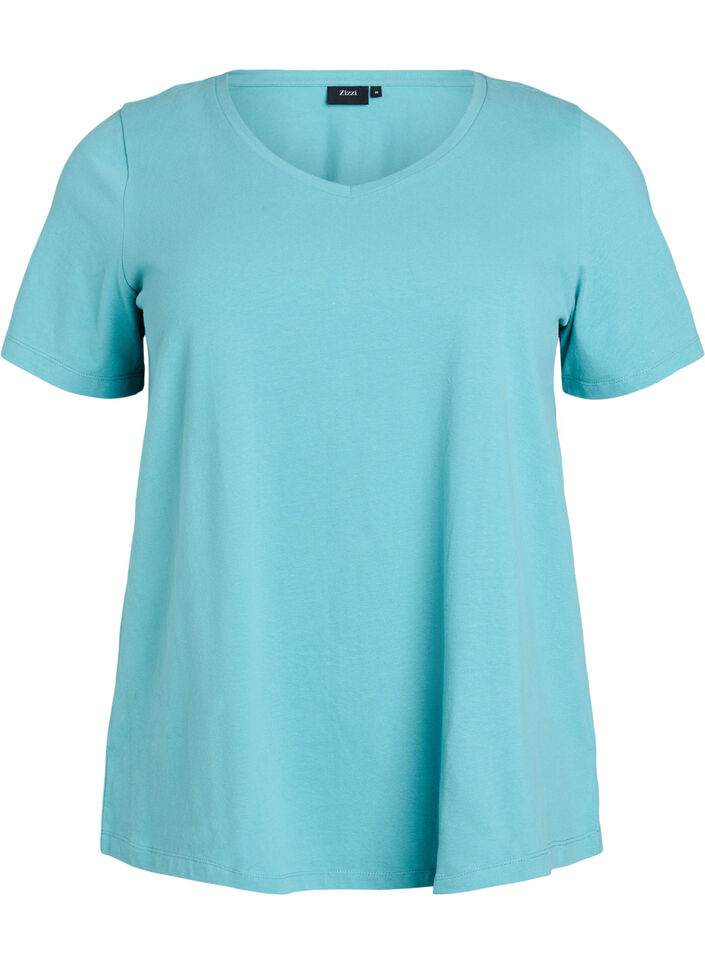 Enf&auml;rgad t-shirt i bomull, Bl&aring;, Packshot image number 0