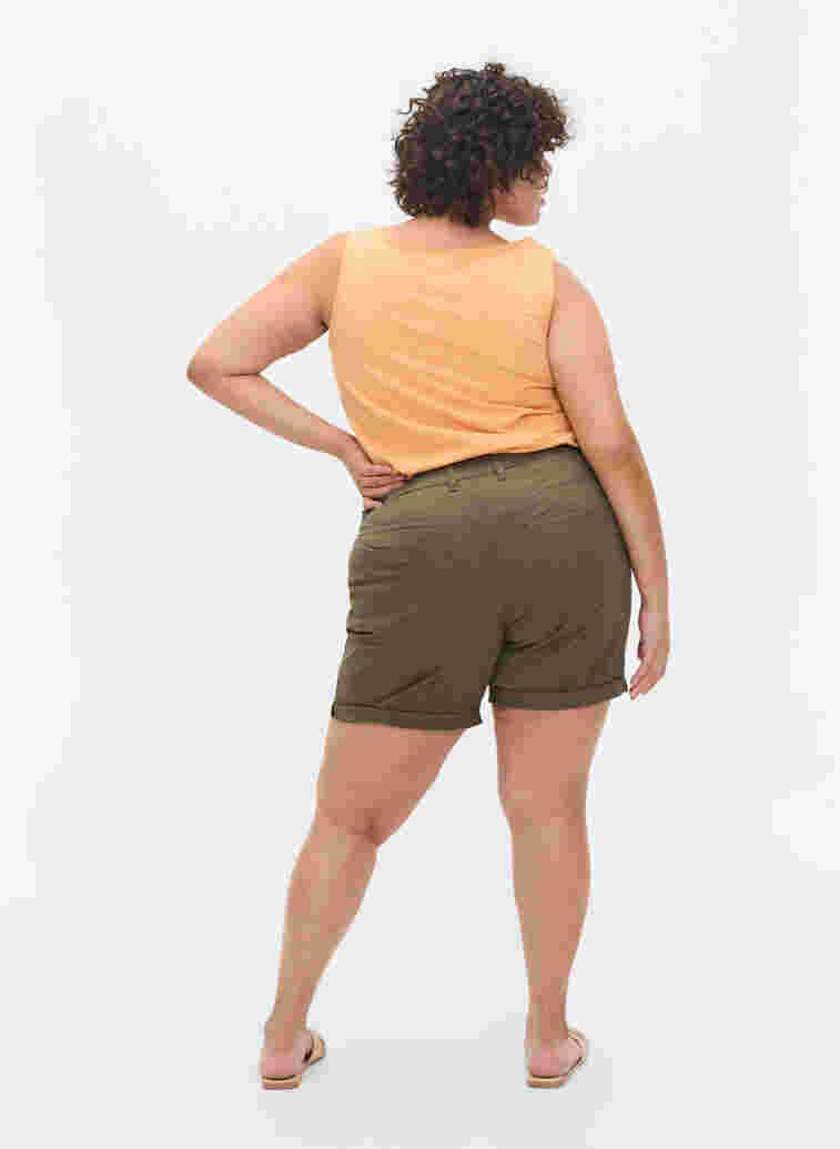 Shorts i bomull med fickor, Tarmac, Model image number 0