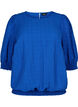 Smockblus med lyocell (TENCEL™), Strong Blue, Packshot image number 0
