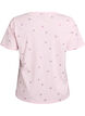 T-shirt i ekologisk bomull med broderade motiv, Rosa, Packshot image number 1