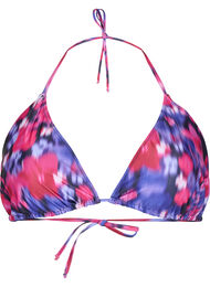 Triangel-bikinibehå med tryck, Pink Flower AOP