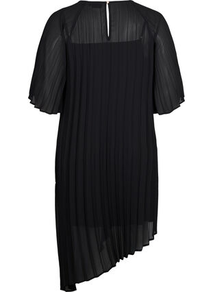 Klänning med 2/4-ärmar och a-linjeform, Black, Packshot image number 1