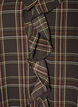 Blus med rutor och volangdetaljer, Gr&ouml;n, Packshot image number 2