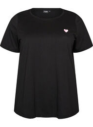 T-shirt med tryck, Svart