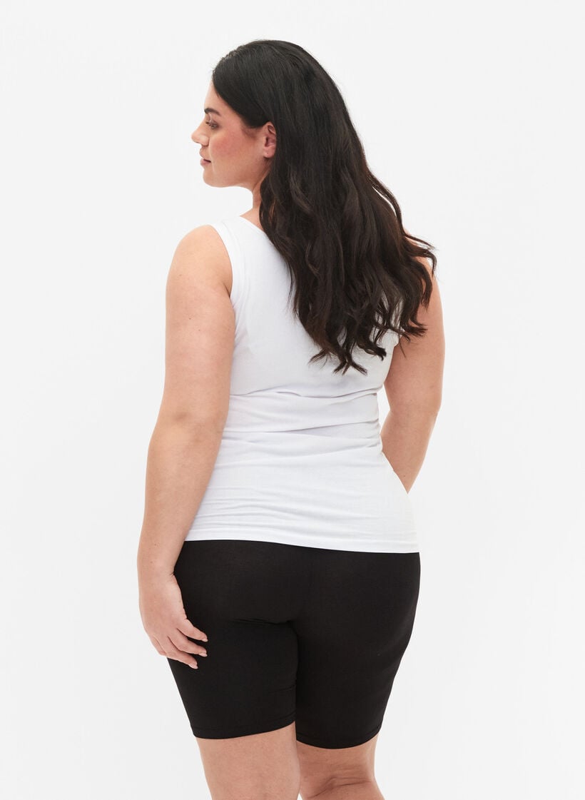 2-pack cykelshorts i viskos, Svart, Model image number 2